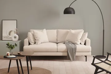 Menard 3-sits Djup Tygsoffa 205 cm bred - Beige - Möbler - Vardagsrum - Soffor - 3-sits soffor