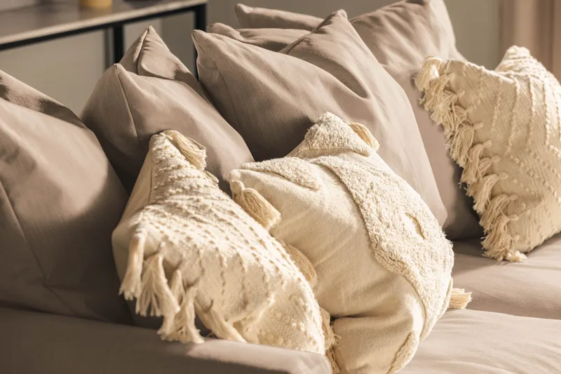 Menard 3-sits Djup Tygsoffa - Beige - Möbler - Vardagsrum - Soffor - 3-sits soffor