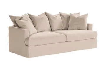 Menard 3-sits Djup Tygsoffa - Beige - Möbler - Vardagsrum - Soffor - 3-sits soffor