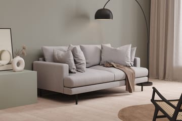 Menard 3-sits Djup Tygsoffa - Ljusgrå - Möbler - Vardagsrum - Soffor - 3-sits soffor