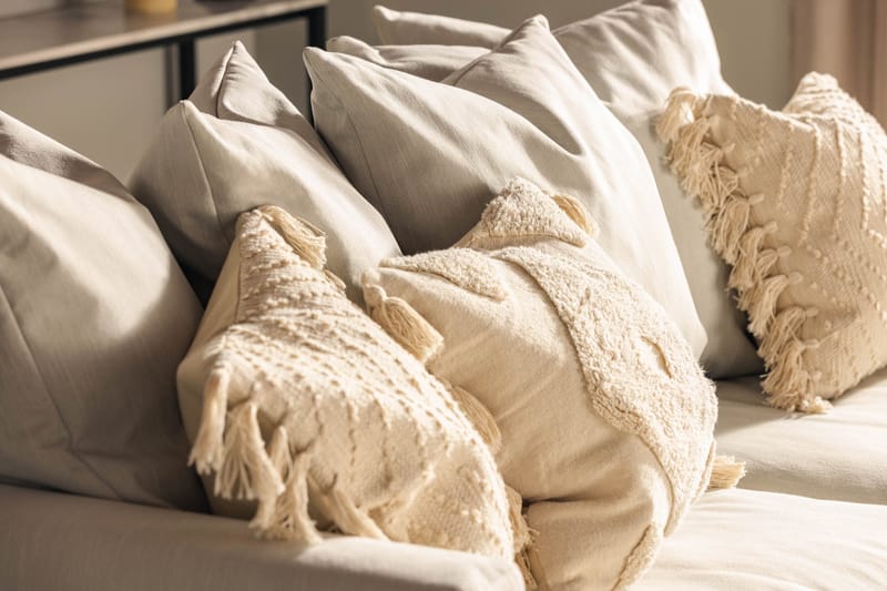 Menard 3-sits Djup Tygsoffa - Ljusgrå - Möbler - Vardagsrum - Soffor - 3-sits soffor