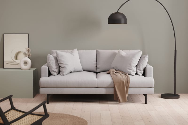 Menard 3-sits Djup Tygsoffa - Ljusgrå - Möbler - Vardagsrum - Soffor - 3-sits soffor