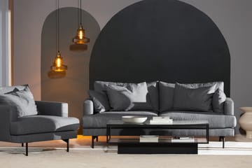 Menard 3-sits Djup Tygsoffa - Mörkgrå - Möbler - Vardagsrum - Soffor - 3-sits soffor