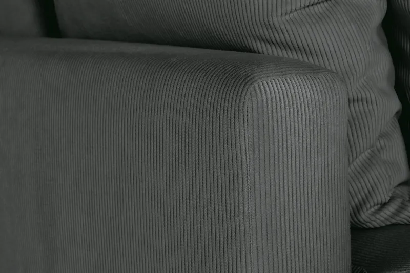 Menard 3-sits Manchestersoffa - Grå - Möbler - Vardagsrum - Soffor - 3-sits soffor