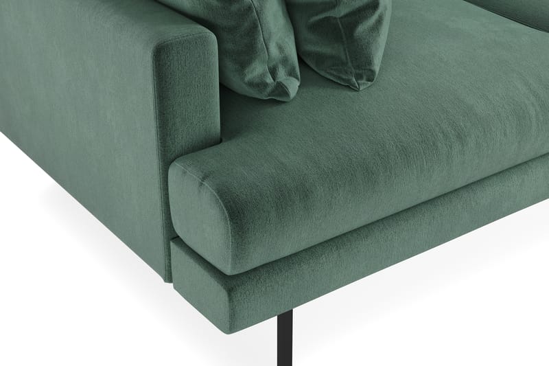 Menard 3-sits Sammetssoffa - Mörkgrön - Möbler - Vardagsrum - Soffor - 3-sits soffor