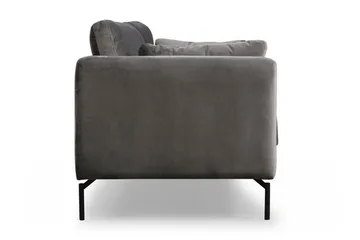 Mezonzo 3-sits Sammetssoffa 217 cm med Höga Ben - Grå - Möbler - Vardagsrum - Soffor - 3-sits soffor