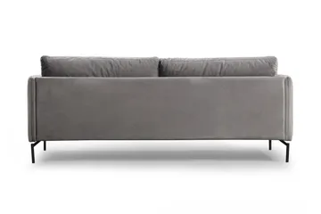 Mezonzo 3-sits Sammetssoffa 217 cm med Höga Ben - Grå - Möbler - Vardagsrum - Soffor - 3-sits soffor