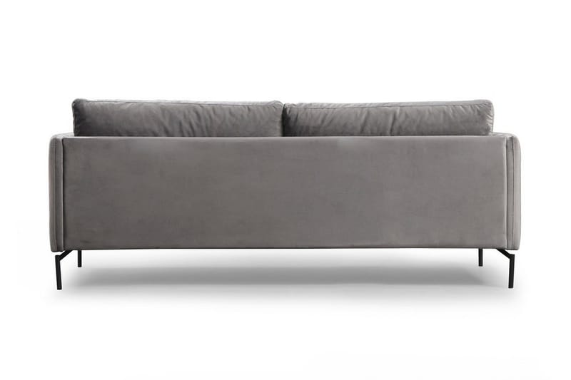 Mezonzo 3-sits Sammetssoffa 217 cm med Höga Ben - Grå - Möbler - Vardagsrum - Soffor - 3-sits soffor