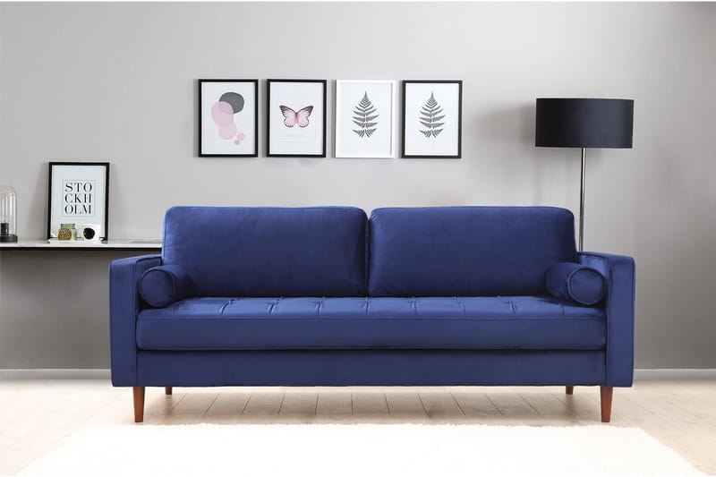 Mirrilnesh Soffa 3-sits - Marinblå - Möbler - Vardagsrum - Soffor - 3-sits soffor