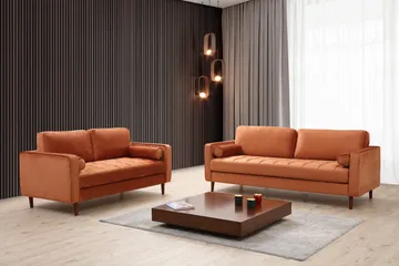 Mirrilnesh Soffa 3-sits - Orange - Möbler - Vardagsrum - Soffor - 3-sits soffor