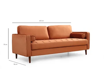 Mirrilnesh Soffa 3-sits - Orange - Möbler - Vardagsrum - Soffor - 3-sits soffor