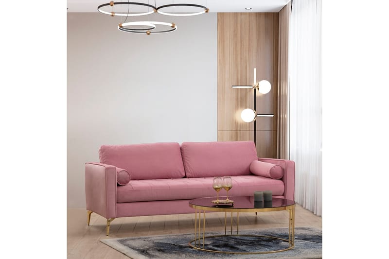 Mirrilnesh Soffa 3-sits - Rosa - Möbler - Vardagsrum - Soffor - 3-sits soffor