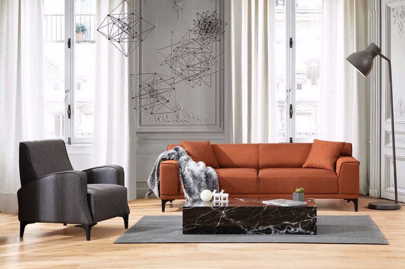 Mississauga Soffa 3-sits - Orange - Möbler - Vardagsrum - Soffor - 3-sits soffor