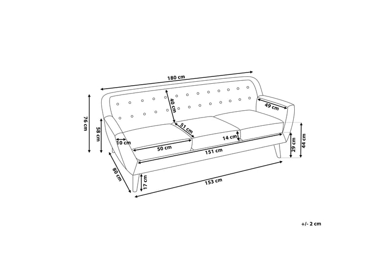 Motala Soffa 3 Sits - Grå - Möbler - Vardagsrum - Soffor - 3-sits soffor