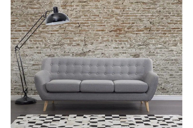 Motala Soffa 3 Sits - Grå - Möbler - Vardagsrum - Soffor - 3-sits soffor