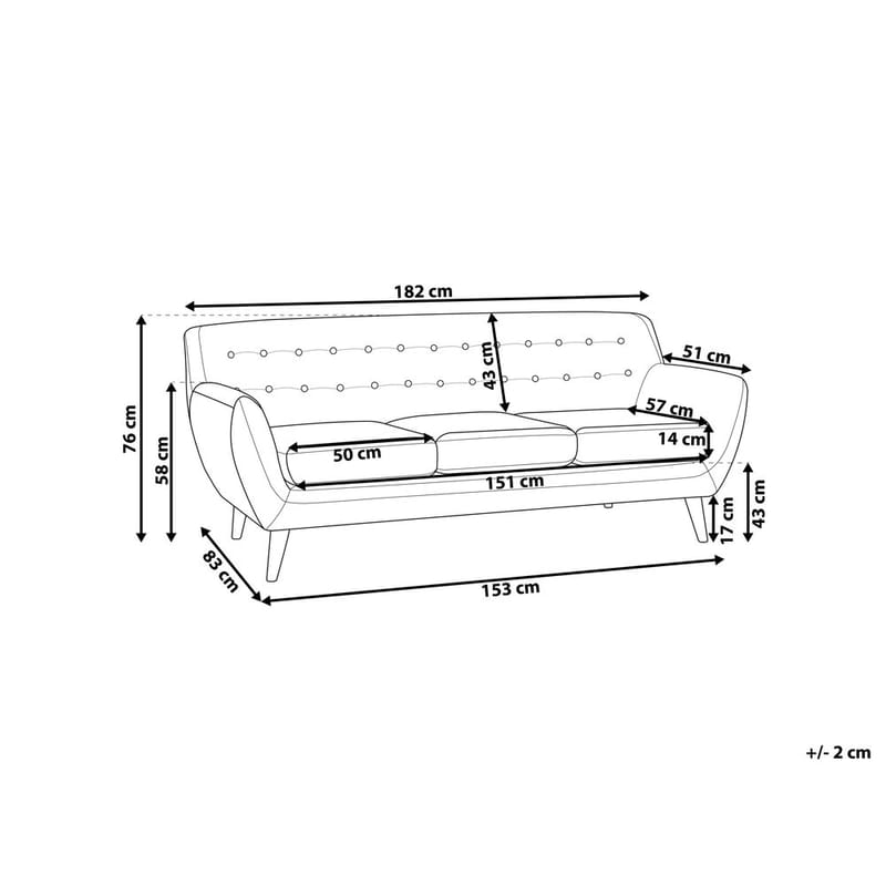 3-sits soffa Motala - Möbler - Vardagsrum - Soffor - 3-sits soffor