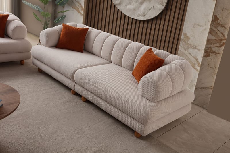 Munemori 3-sits Soffa 240x80x95 cm - Beige - Möbler - Vardagsrum - Soffor - 3-sits soffor