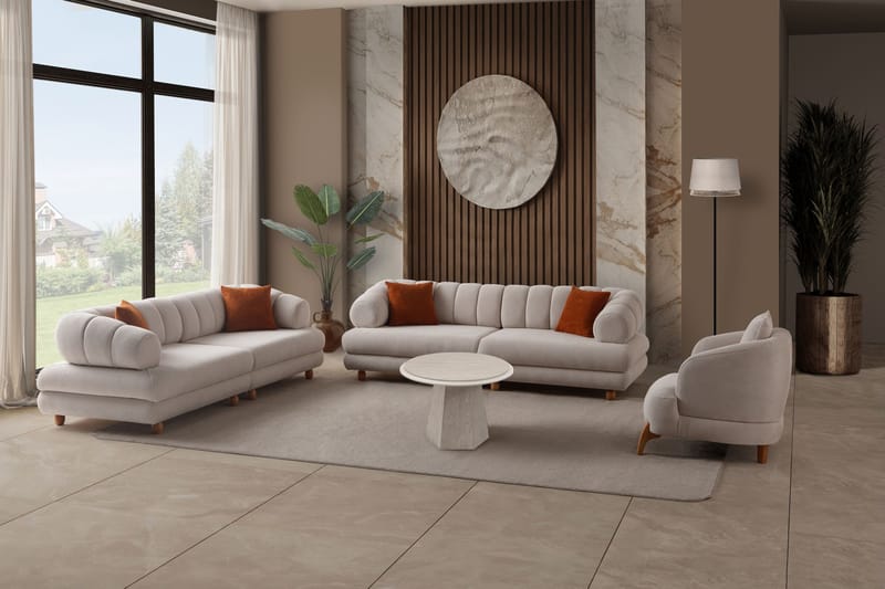 Munemori 3-sits Soffa 240x80x95 cm - Beige - Möbler - Vardagsrum - Soffor - 3-sits soffor