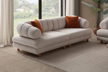 Munemori 3-sits Soffa 240x80x95 cm - Beige - Möbler - Vardagsrum - Soffor - 3-sits soffor
