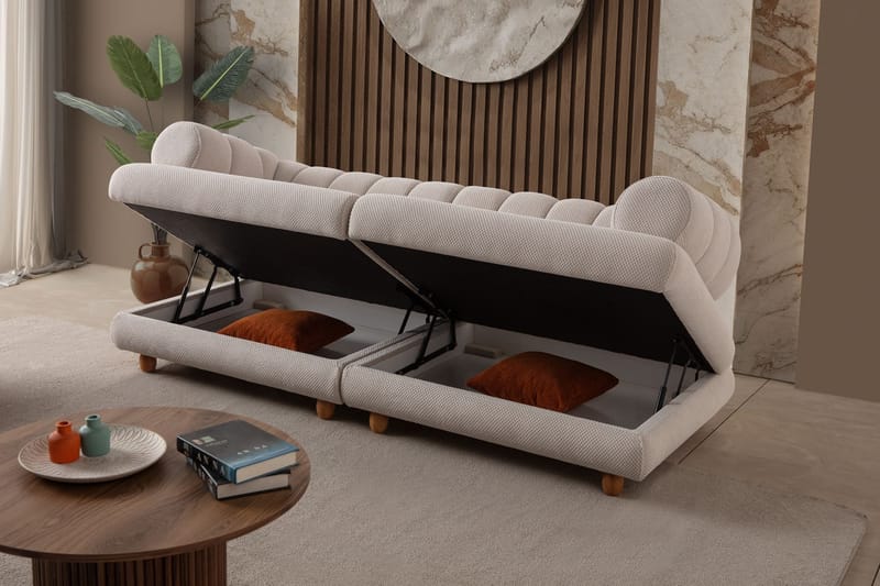 Munemori 3-sits Soffa 240x80x95 cm - Beige - Möbler - Vardagsrum - Soffor - 3-sits soffor