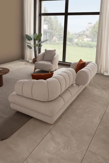 Munemori 3-sits Soffa 240x80x95 cm - Beige - Möbler - Vardagsrum - Soffor - 3-sits soffor