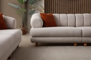 Munemori 3-sits Soffa 240x80x95 cm - Beige - Möbler - Vardagsrum - Soffor - 3-sits soffor