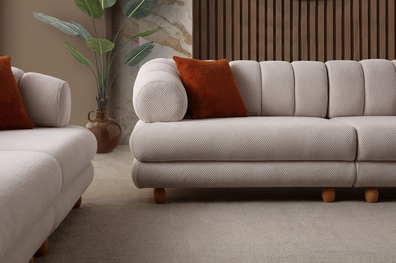 Munemori 3-sits Soffa 240x80x95 cm - Beige - Möbler - Vardagsrum - Soffor - 3-sits soffor