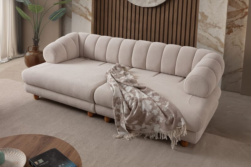 Munemori 3-sits Soffa 240x80x95 cm - Beige - Möbler - Vardagsrum - Soffor - 3-sits soffor
