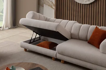 Munemori 3-sits Soffa 240x80x95 cm - Beige - Möbler - Vardagsrum - Soffor - 3-sits soffor