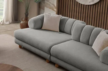 Munemori 3-sits Soffa 240x80x95 cm - Grå - Möbler - Vardagsrum - Soffor - 3-sits soffor