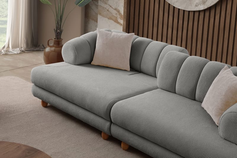 Munemori 3-sits Soffa 240x80x95 cm - Grå - Möbler - Vardagsrum - Soffor - 3-sits soffor