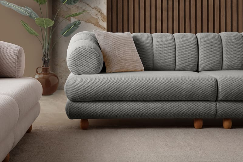 Munemori 3-sits Soffa 240x80x95 cm - Grå - Möbler - Vardagsrum - Soffor - 3-sits soffor