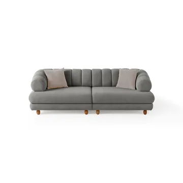 Munemori 3-sits Soffa 240x80x95 cm - Grå - Möbler - Vardagsrum - Soffor - 3-sits soffor