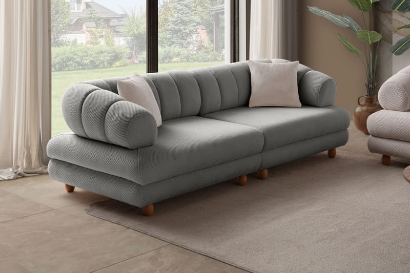Munemori 3-sits Soffa 240x80x95 cm - Grå - Möbler - Vardagsrum - Soffor - 3-sits soffor