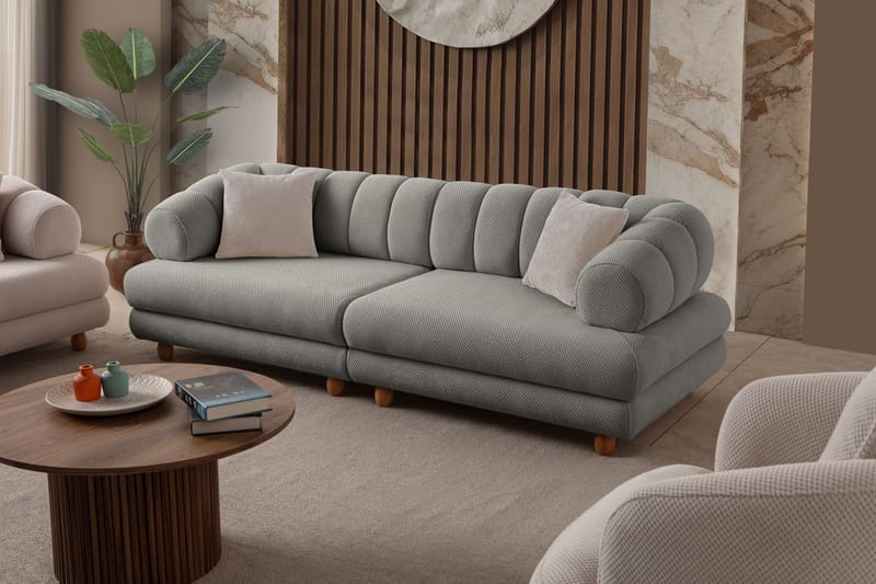 Munemori 3-sits Soffa 240x80x95 cm - Grå - Möbler - Vardagsrum - Soffor - 3-sits soffor