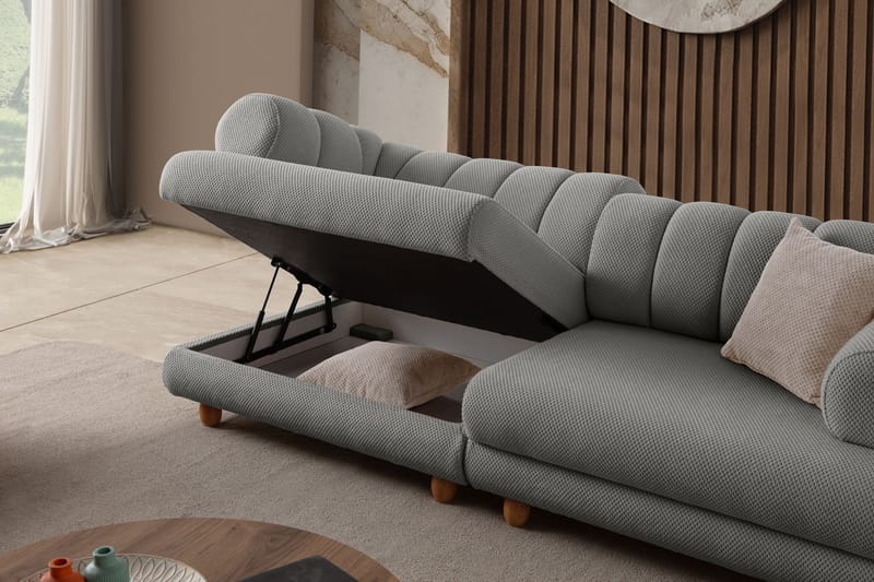 Munemori 3-sits Soffa 240x80x95 cm - Grå - Möbler - Vardagsrum - Soffor - 3-sits soffor