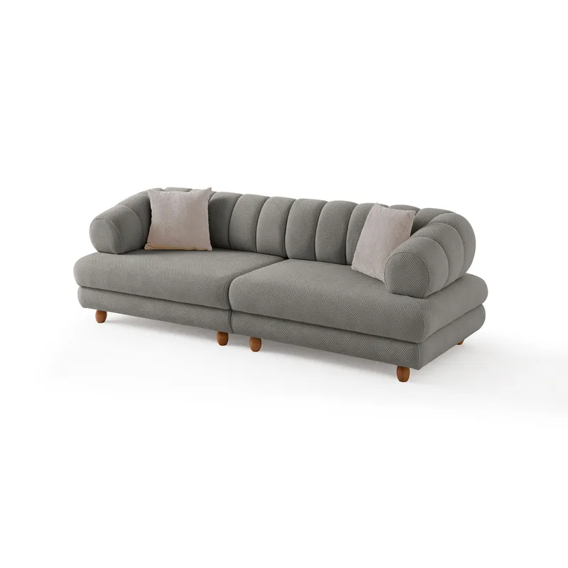 Munemori 3-sits Soffa 240x80x95 cm, Grå