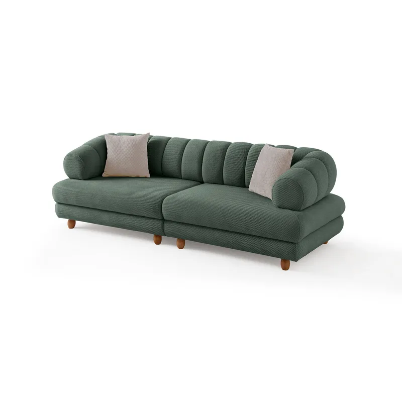 Munemori 3-sits Soffa 240x80x95 cm, Grön