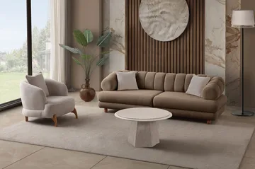 Munemori 3-sits Soffa 240x80x95 cm - Latte - Möbler - Vardagsrum - Soffor - 3-sits soffor