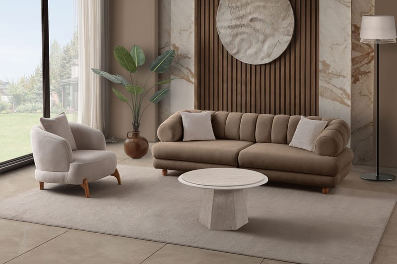 Munemori 3-sits Soffa 240x80x95 cm - Latte - Möbler - Vardagsrum - Soffor - 3-sits soffor