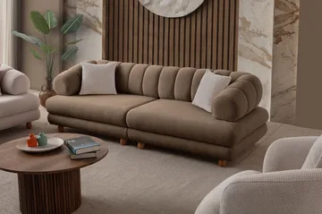 Munemori 3-sits Soffa 240x80x95 cm - Latte - Möbler - Vardagsrum - Soffor - 3-sits soffor