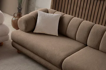 Munemori 3-sits Soffa 240x80x95 cm - Latte - Möbler - Vardagsrum - Soffor - 3-sits soffor