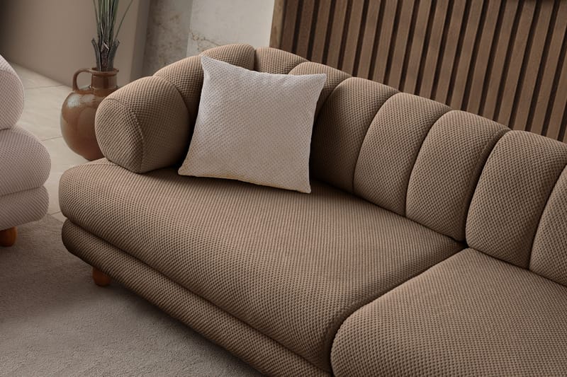 Munemori 3-sits Soffa 240x80x95 cm - Latte - Möbler - Vardagsrum - Soffor - 3-sits soffor