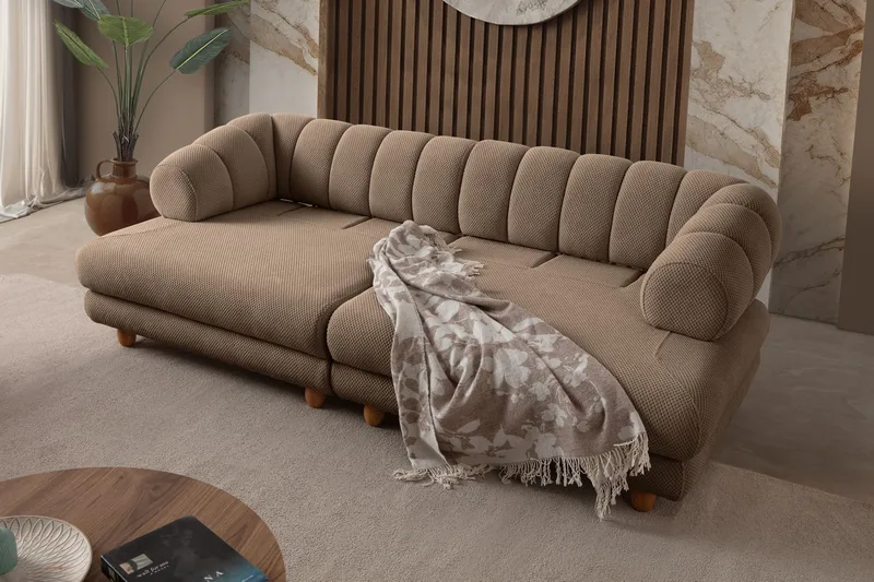 Munemori 3-sits Soffa 240x80x95 cm - Latte - Möbler - Vardagsrum - Soffor - 3-sits soffor