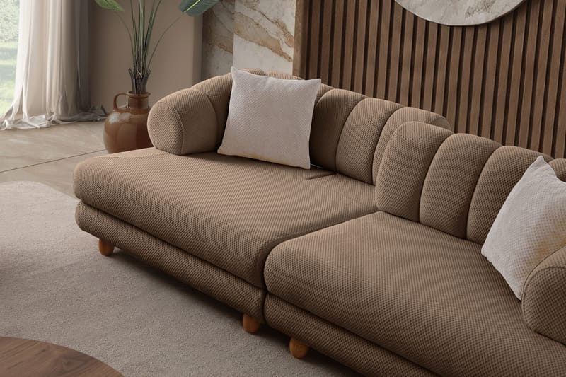 Munemori 3-sits Soffa 240x80x95 cm - Latte - Möbler - Vardagsrum - Soffor - 3-sits soffor