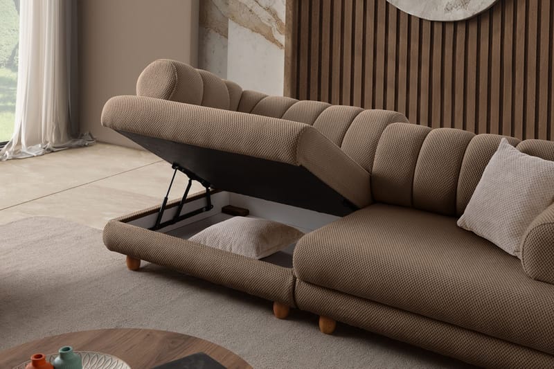 Munemori 3-sits Soffa 240x80x95 cm - Latte - Möbler - Vardagsrum - Soffor - 3-sits soffor