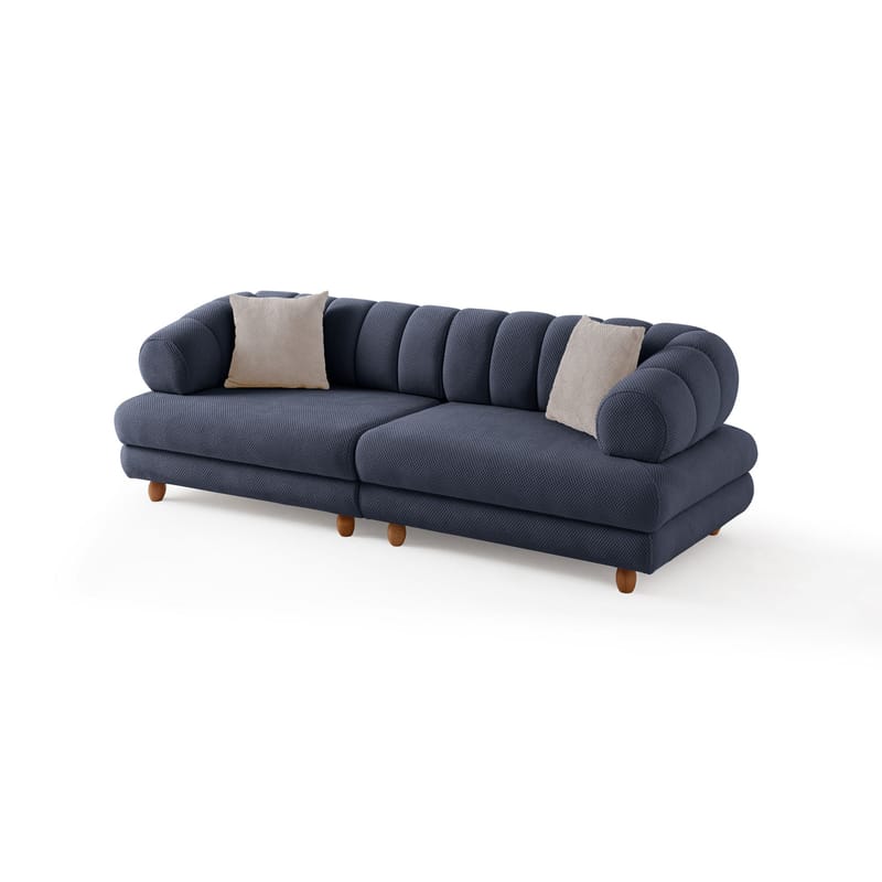 Munemori 3-sits Soffa 240x80x95 cm, Marinblå