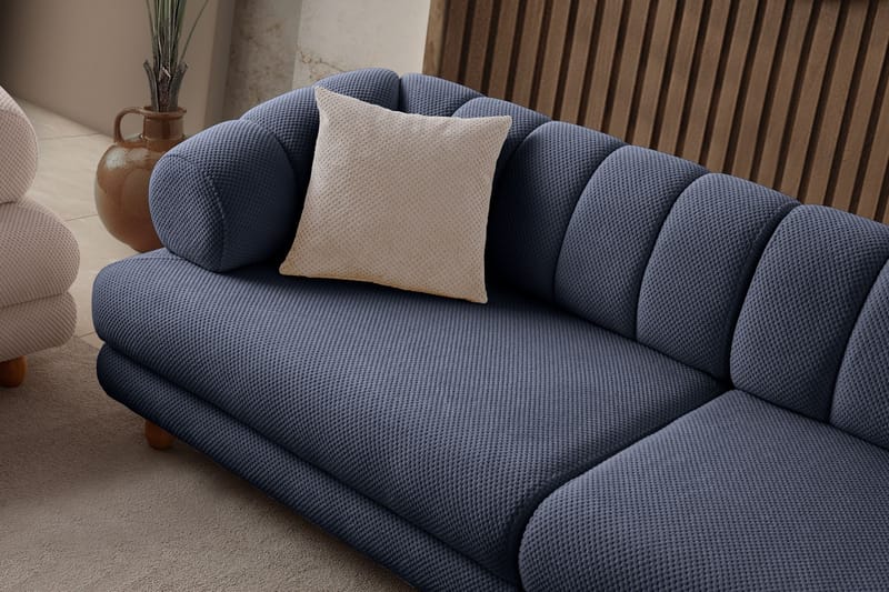 Munemori 3-sits Soffa 240x80x95 cm - Marinblå - Möbler - Vardagsrum - Soffor - 3-sits soffor