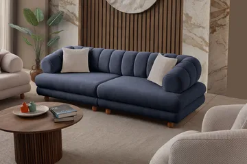 Munemori 3-sits Soffa 240x80x95 cm - Marinblå - Möbler - Vardagsrum - Soffor - 3-sits soffor