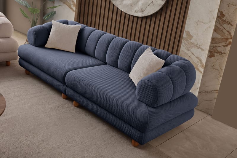 Munemori 3-sits Soffa 240x80x95 cm - Marinblå - Möbler - Vardagsrum - Soffor - 3-sits soffor